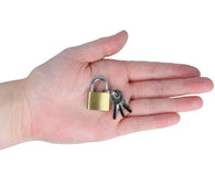 Mini Solid Brass Travel Padlock 19mm Keyed Alike - Padlocks & More