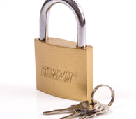 Kinzo 30mm Brass Travel Padlock & 3 Keys - Padlocks & More