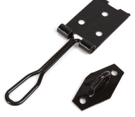 Black 100mm Light Duty Wire Hasp & Staple - Padlocks & More