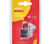 Amtech 20mm Mini Travel Padlock with Hardened Shackle & 2 Keys - Padlocks & More