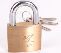 Solid Brass 50mm Keyed Alike Egret Padlock & 3 Keys - Padlocks & More