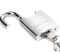 Large 60mm High Security Closed Shackle Padlock & 3 Keys - Padlocks & More