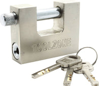 70mm High Security Steel Shutter Padlock & 3 Keys LK012 - Padlocks & More