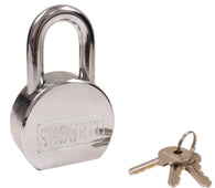 Polished Chrome 65mm Steel Security Padlock & 3 Keys - Padlocks & More