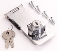 100mm Self Locking Hasp with Screws & 2 Keys - Padlocks & More