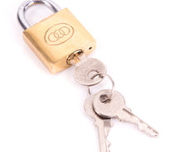 32mm Mini Solid Brass Travel Padlock & 3 Keys - Padlocks & More