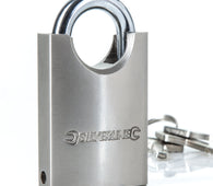 Shrouded Solid Steel High Security 40mm Padlock & 3 Keys - Padlocks & More