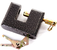 Cast Iron 80mm Shutter Lock with Rotating Shackle & 3 Keys - Padlocks & More
