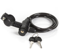 Flexible 1.2M Coiled Steel Cable Lock with Bike Mount & Keys - Padlocks & More