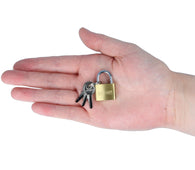 20mm Mini Brass Travel Padlock & 3 Keys B1151 - Padlocks & More