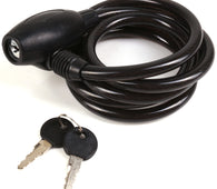 Heavy Duty 150cm PVC Coated Spiral Cable Lock & 2 Keys - Padlocks & More