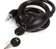 Heavy Duty 150cm PVC Coated Spiral Cable Lock & 2 Keys - Padlocks & More