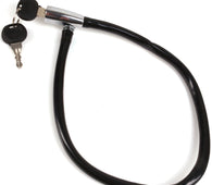 50cm x 6mm Black Cable Lock & 2 Keys - Padlocks & More
