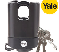Yale Waterproof 52mm High Protection Closed Shackle Black Jacketed Padlock