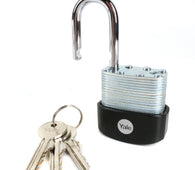 2 Yale Maximum Security Boron Steel Padlocks & 6 Keys 45mm - Padlocks & More